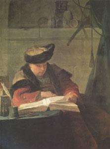 Jean Baptiste Simeon Chardin Le Souffleur(Portrait of Joseph Aved,the Painter,Known as A Chemist in His Laboratory) (mk05) Sweden oil painting art
